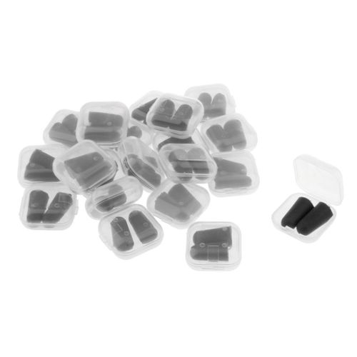 Pack of 40 Disposable Sponge Sleep Ear Plugs Hearing Protector Black