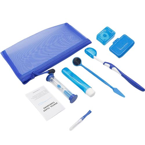 8x Teeth Care Kit Teeth Floss Threaders Lightweight Interdental Blue
