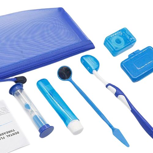 8x Teeth Care Kit Teeth Floss Threaders Lightweight Interdental Blue