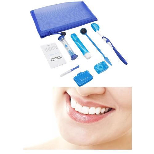 8x Teeth Care Kit Teeth Floss Threaders Lightweight Interdental Blue