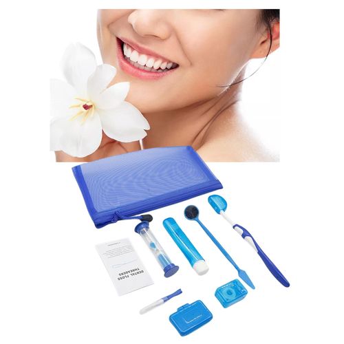 8x Teeth Care Kit Teeth Floss Threaders Lightweight Interdental Blue