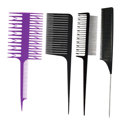4 X Hair Dye Tint Weave Comb Barber Stylist Highlight