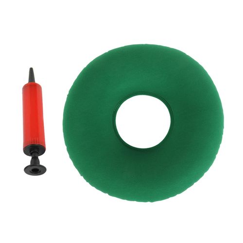 Inflatable Donut Cushion Coccyx Pressure Relief 15'' Green