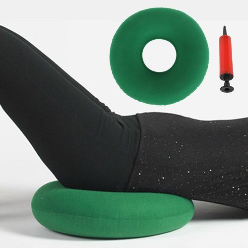 Inflatable Donut Cushion Coccyx Pressure Relief 15'' Green