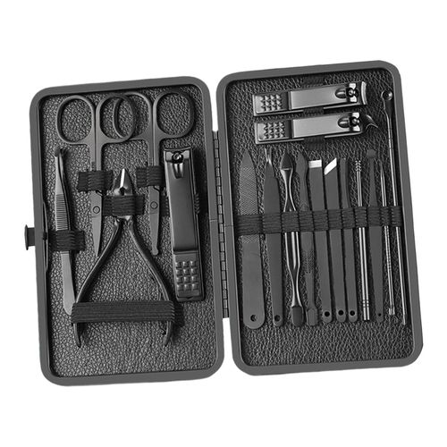 Manicure Nail Clipper Set Nail File Sharp Ear Spoon Fingernail 18PCS
