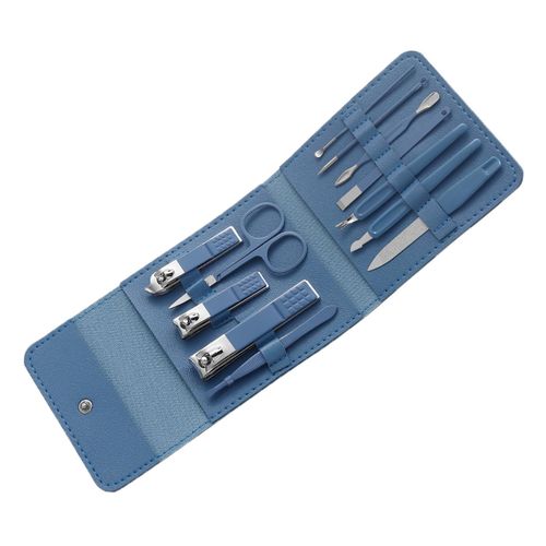 12Pcs Manicure Set Toenail Trimmer Home Nail Clipper Kit with Blue