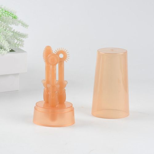 3Pcs Infant Toothbrush Deciduous Tongue Coating Cleaner Anti Slip