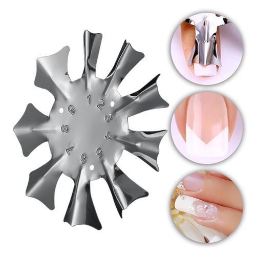 Stainless Steel Nail Art French Tip  Line Cutter Stencil