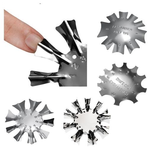Stainless Steel Nail Art French Tip  Line Cutter Stencil