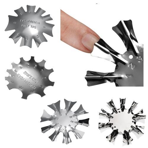 Stainless Steel Nail Art French Tip  Line Cutter Stencil