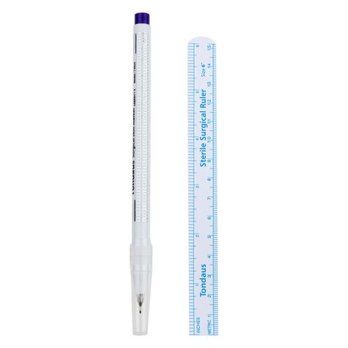 Skin Marker Stencil Pen Tattoos Measure Ruler Set Tool Disposable