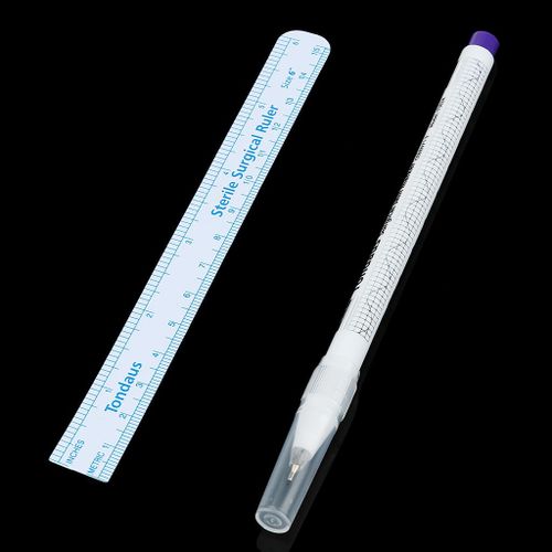 Skin Marker Stencil Pen Tattoos Measure Ruler Set Tool Disposable