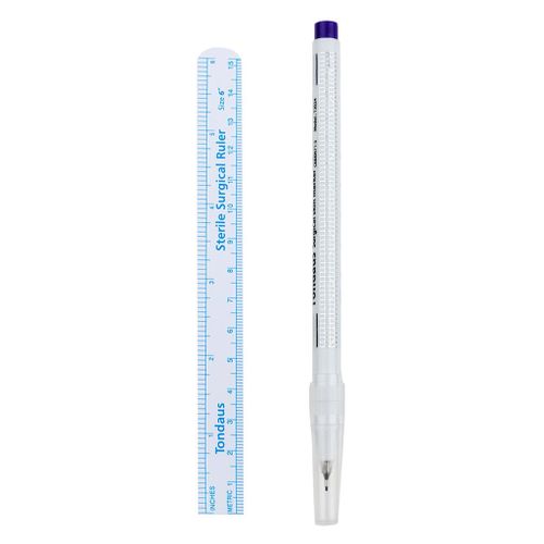 Skin Marker Stencil Pen Tattoos Measure Ruler Set Tool Disposable