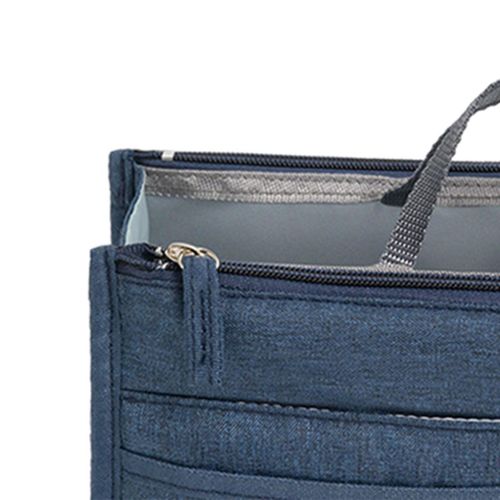 Portable Cosmetic Bag Case Ladies Makeup Handbag Dark Blue