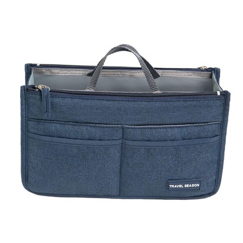 Portable Cosmetic Bag Case Ladies Makeup Handbag Dark Blue