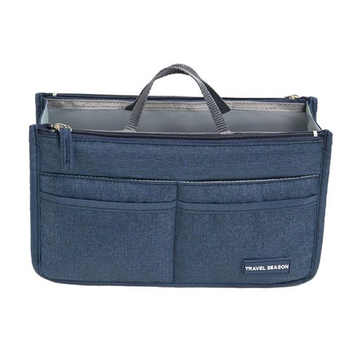 Portable Cosmetic Bag Case Ladies Makeup Handbag Dark Blue