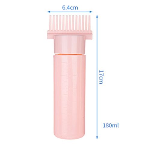 Comb Applicator Bottle Multifunctional Hair Oil Pink