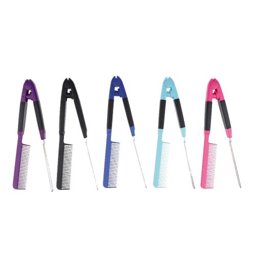 Hairdressing Straightener Hair Straighten Brush Pocket Comb Black