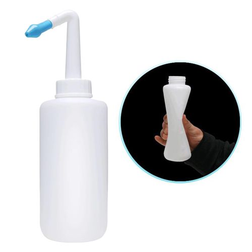 Neti Pot Sinus Rinse Bottle System for Adult & Kid 300ml Metal valve