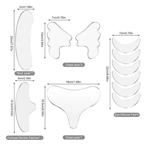 11x Anti Wrinkle Face Eye Forehead Pad Patch Reusable Lifting Silicone