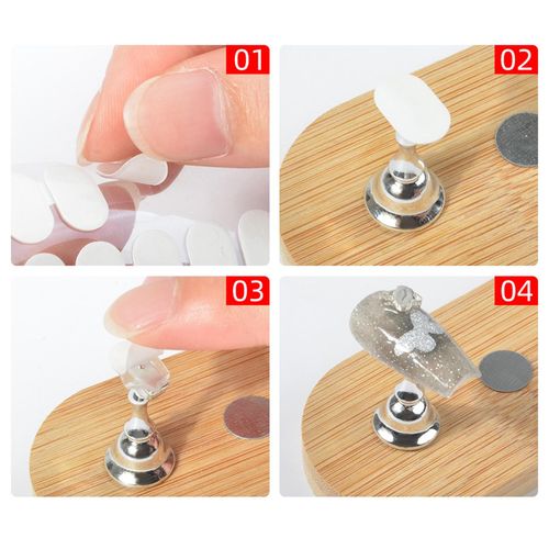5 Sheets Adhesive Double Sided Tape Sticky Tabs For Nail