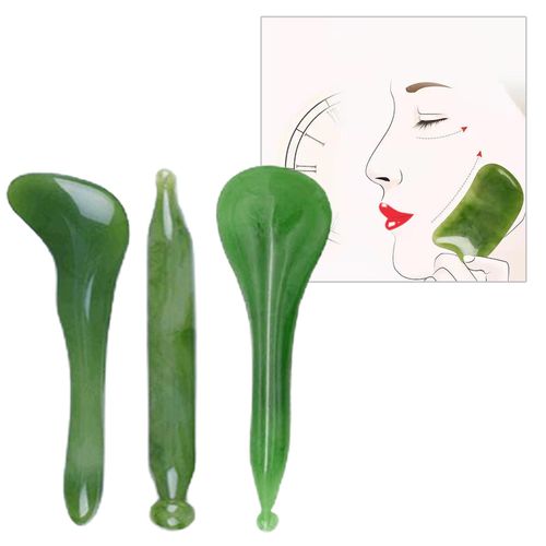 Gua Sha Scraping Tools Natural Resin Acupuncture Skin Lifting 3Pcs Set