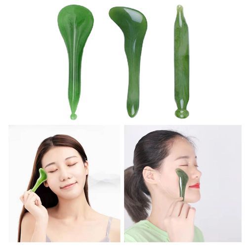 Gua Sha Scraping Tools Natural Resin Acupuncture Skin Lifting 3Pcs Set