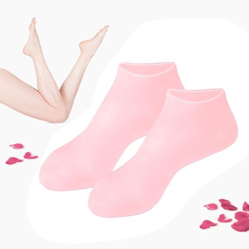 Silicone Gel Heel Socks Feet Care Socks for Pink S