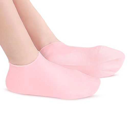 Silicone Gel Heel Socks Feet Care Socks for Pink S