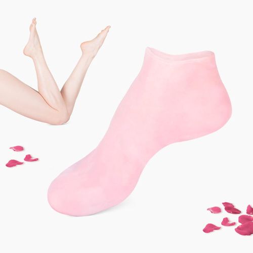 Silicone Gel Heel Socks Feet Care Socks for Pink S