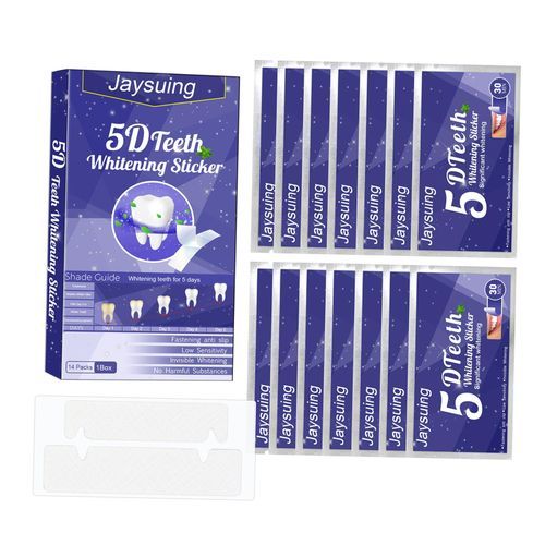 5D Teeth Strips Mild Brightening Teeth Gel Strips for Remove 14Pcs