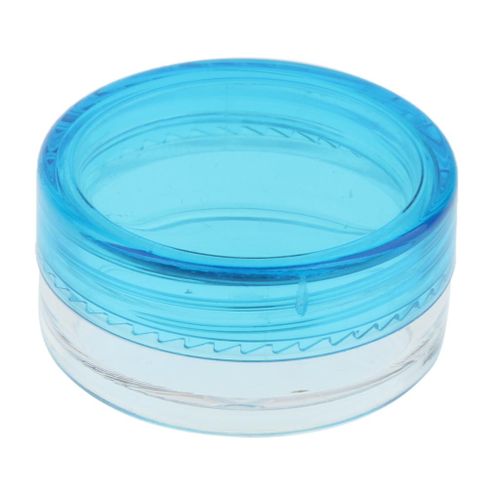 50 Pieces 3g Plastic Pot Jars Lotion Cream Sample Empty Container Blue