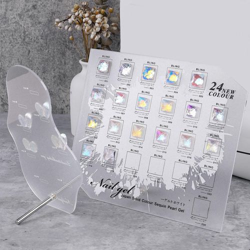 Nail Art Color Display Board  Gel Polish DIY Tabletop 6 Colors 02