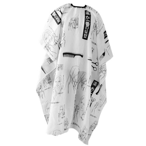 Stylish Stylist Cutting Cape Waterproof Gown Wrap Cloth Black White