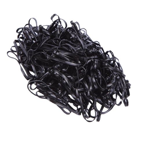 100pcs Fashion Elastic Ponytail Holders Hairband Hair Rubber Black