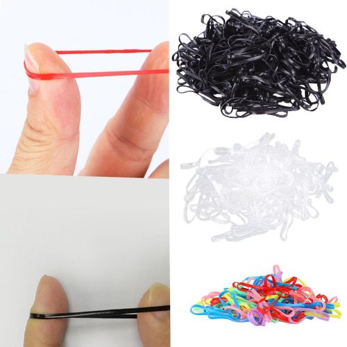 100pcs Fashion Elastic Ponytail Holders Hairband Hair Rubber Black