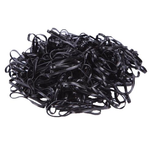 100pcs Fashion Elastic Ponytail Holders Hairband Hair Rubber Black
