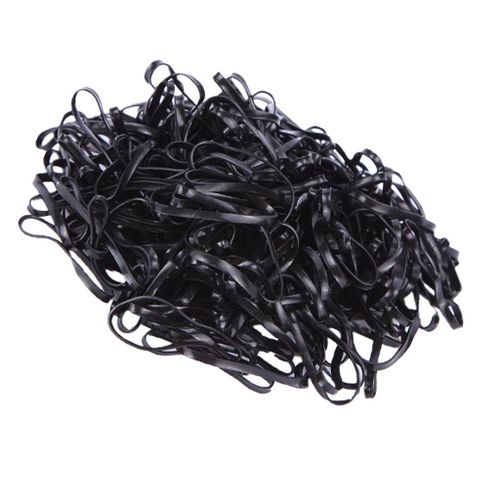 100pcs Fashion Elastic Ponytail Holders Hairband Hair Rubber Black