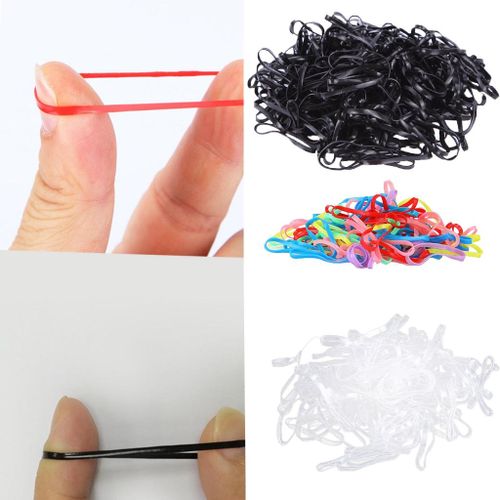 100pcs Fashion Elastic Ponytail Holders Hairband Hair Rubber Black