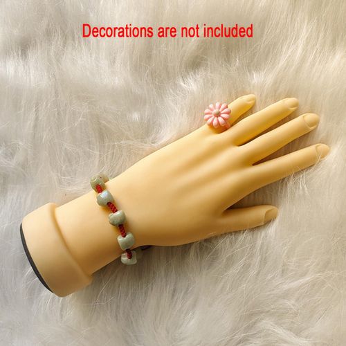 Nail Practice Hand Bendable Silicone Stand for Technician Left
