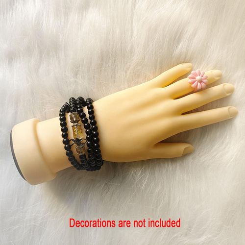Nail Practice Hand Bendable Silicone Stand for Technician Left