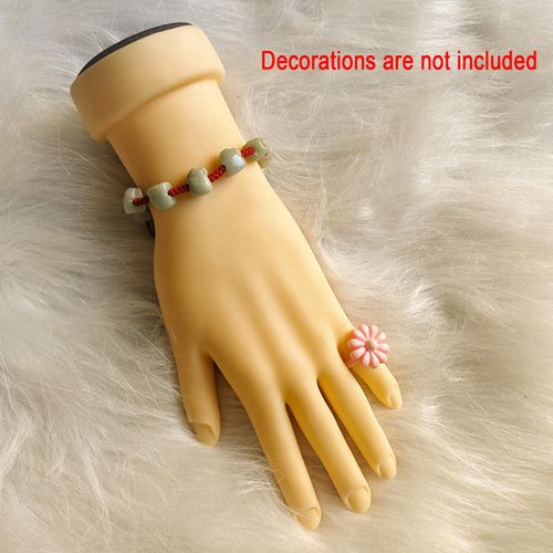 Nail Practice Hand Bendable Silicone Stand for Technician Left