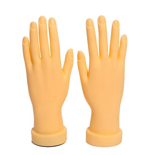 Nail Practice Hand Bendable Silicone Stand for Technician Left