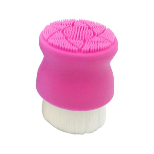 Face Brush Lip Scrub Brush with Soft Bristle Rose Red