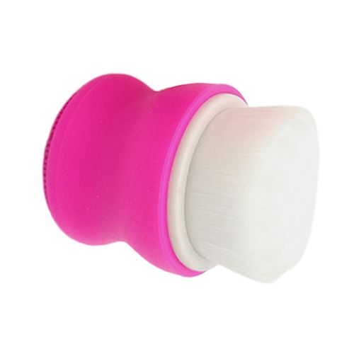 Face Brush Lip Scrub Brush with Soft Bristle Rose Red