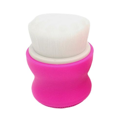 Face Brush Lip Scrub Brush with Soft Bristle Rose Red