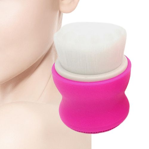 Face Brush Lip Scrub Brush with Soft Bristle Rose Red
