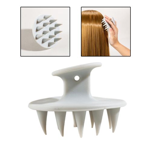 Hair Shampoo Brush Comb Scalp Massager  Head Wash Gray