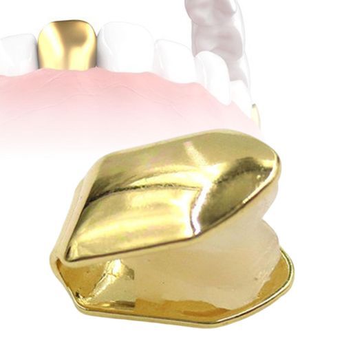Hip Hop Braces Small Single Teeth Caps for Teeth Mouth Dance Gold