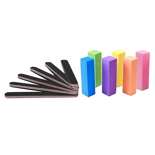 12x 4 Way Nail Files Buffer Polishing UV Gel Polish Remover Smooth